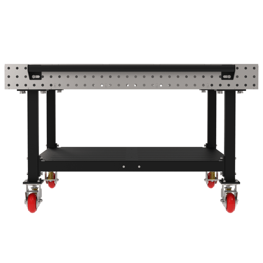 Diversified Woodcrafts Welding Table, Fixed Height, 36"H x 60"L x 60"D, 1 Shelf, Handle, Casters (DIV - DMW6060SHC) - SchoolOutlet