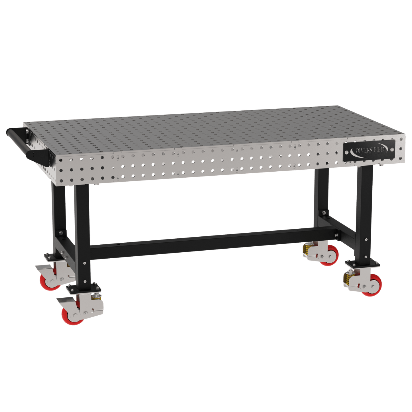Diversified Woodcrafts Welding Table, Fixed Height, 36"H x 72"L x 36"D, 1 Handle, Casters (DIV - DMW7236HC) - SchoolOutlet
