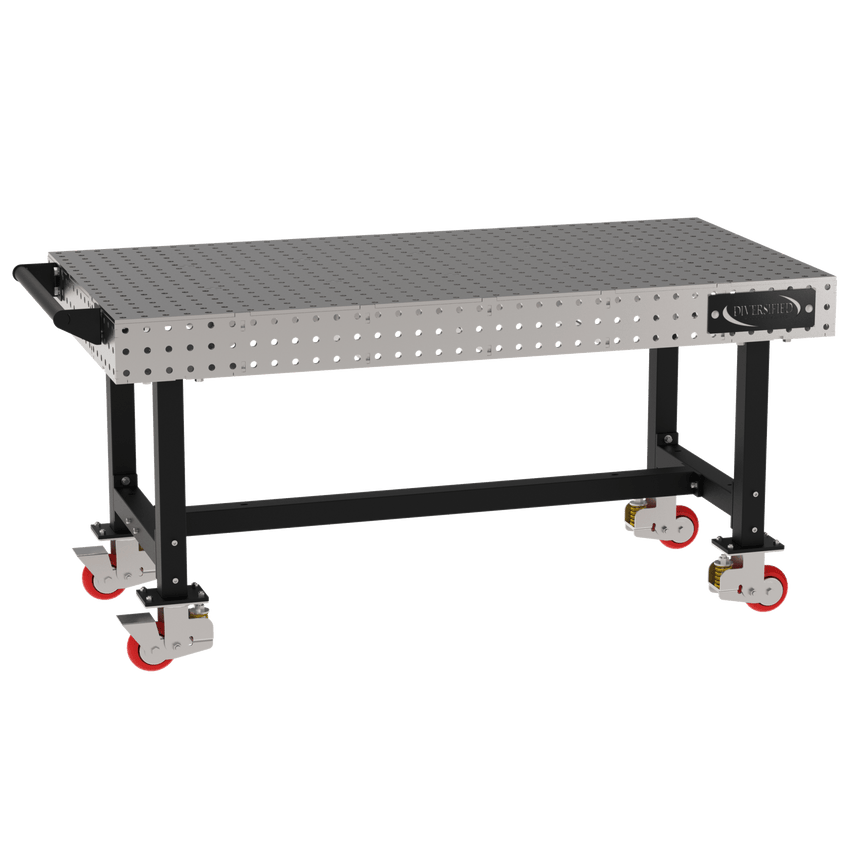 Diversified Woodcrafts Welding Table, Fixed Height, 36"H x 72"L x 36"D, 1 Handle, Casters (DIV - DMW7236HC) - SchoolOutlet