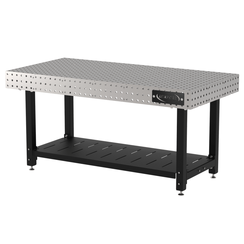 Diversified Woodcrafts Welding Table, Fixed Height, 36"H x 72"L x 36"D, 1 Shelf, Self - Leveling Feet (DIV - DMW7236S) - SchoolOutlet