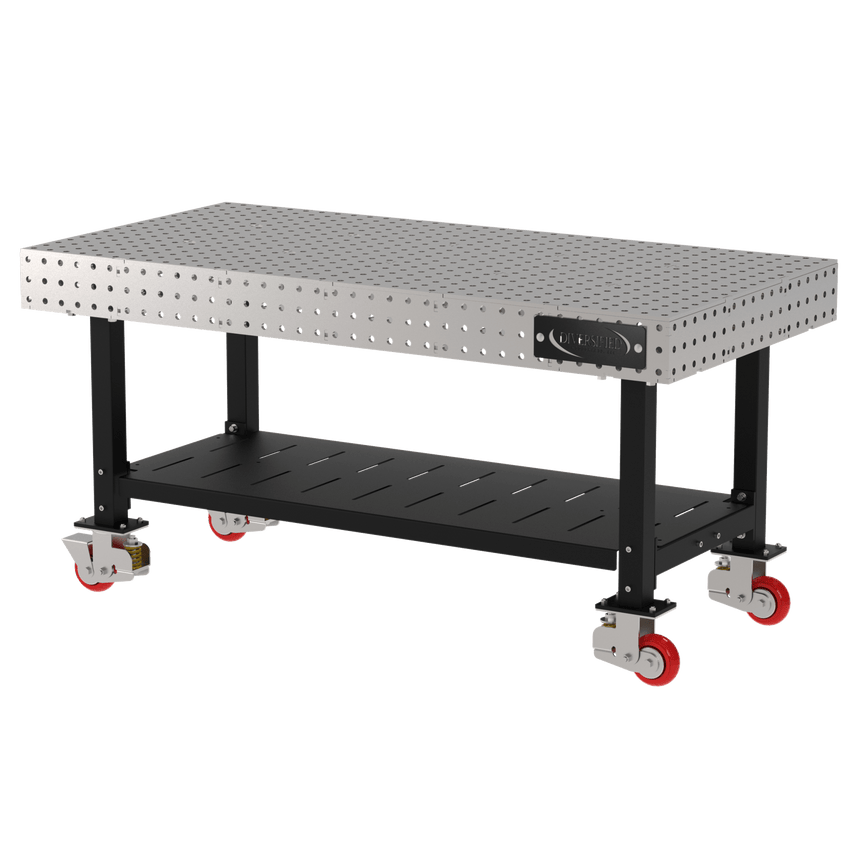 Diversified Woodcrafts Welding Table, Fixed Height, 36"H x 72"L x 36"D, 1 Shelf, Casters (DIV - DMW7236SC) - SchoolOutlet