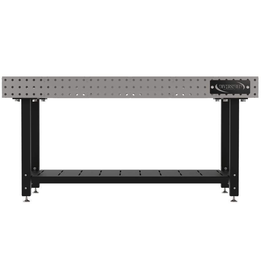 Diversified Woodcrafts Welding Table, Fixed Height, 36"H x 72"L x 36"D, 1 Shelf, Handle, Casters (DIV - DMW7236SHC) - SchoolOutlet
