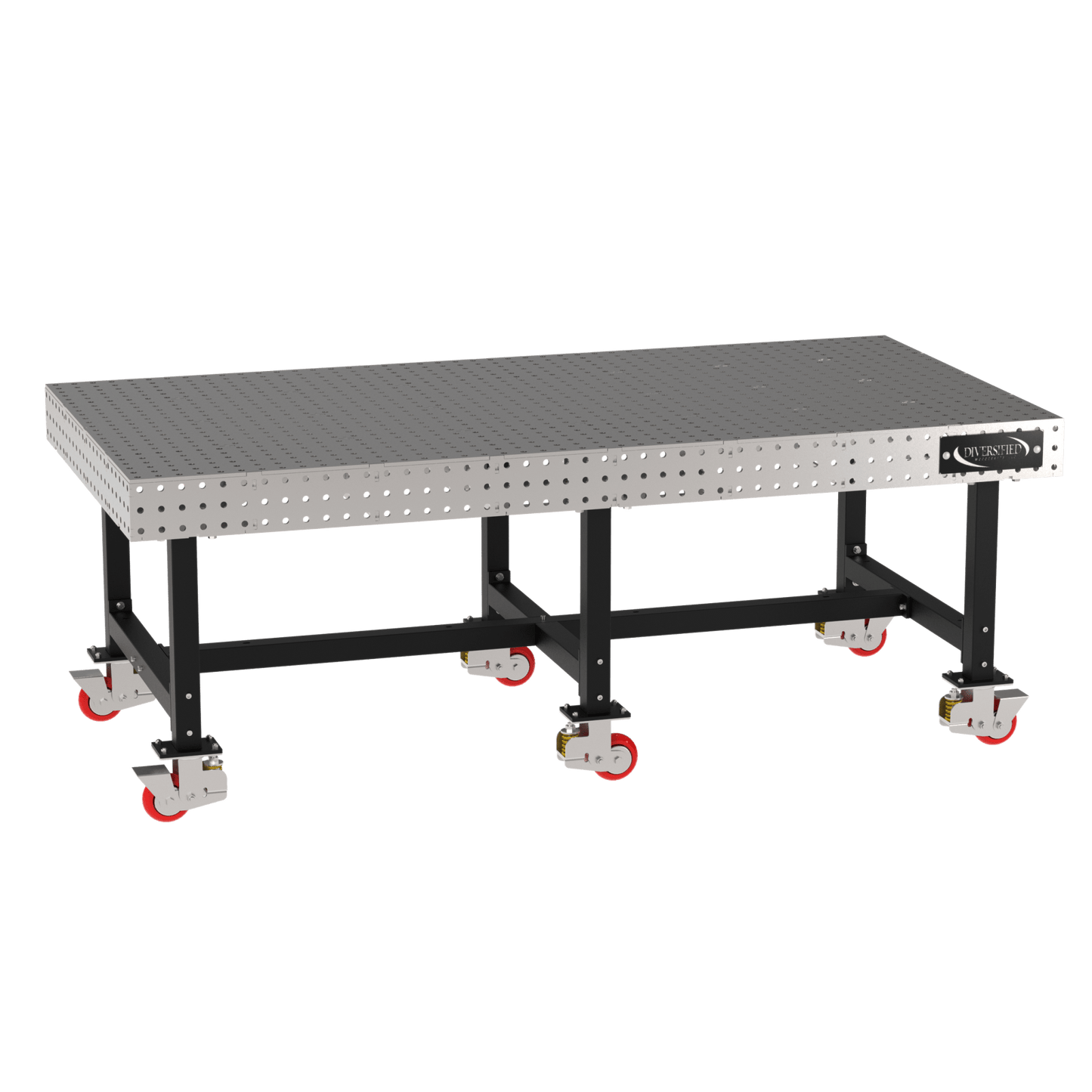 Diversified Woodcrafts Welding Table, Fixed Height, 36"H x 96"L x 48"D, Casters (DIV - DMW9648C) - SchoolOutlet