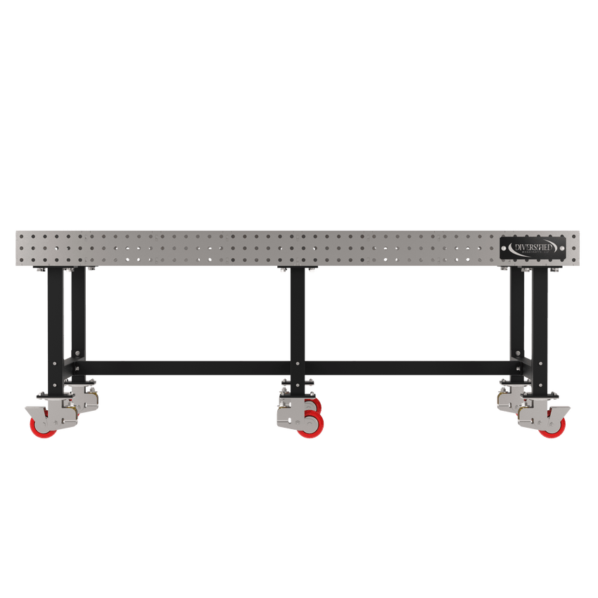 Diversified Woodcrafts Welding Table, Fixed Height, 36"H x 96"L x 48"D, Casters (DIV - DMW9648C) - SchoolOutlet