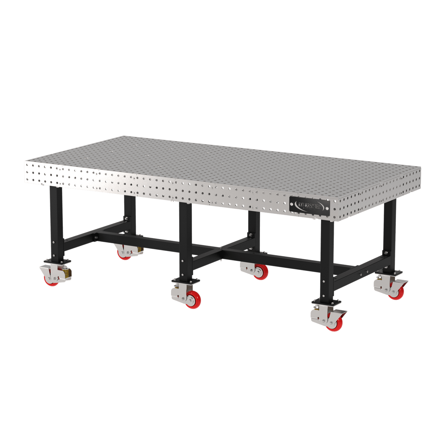 Diversified Woodcrafts Welding Table, Fixed Height, 36"H x 96"L x 48"D, Casters (DIV - DMW9648C) - SchoolOutlet