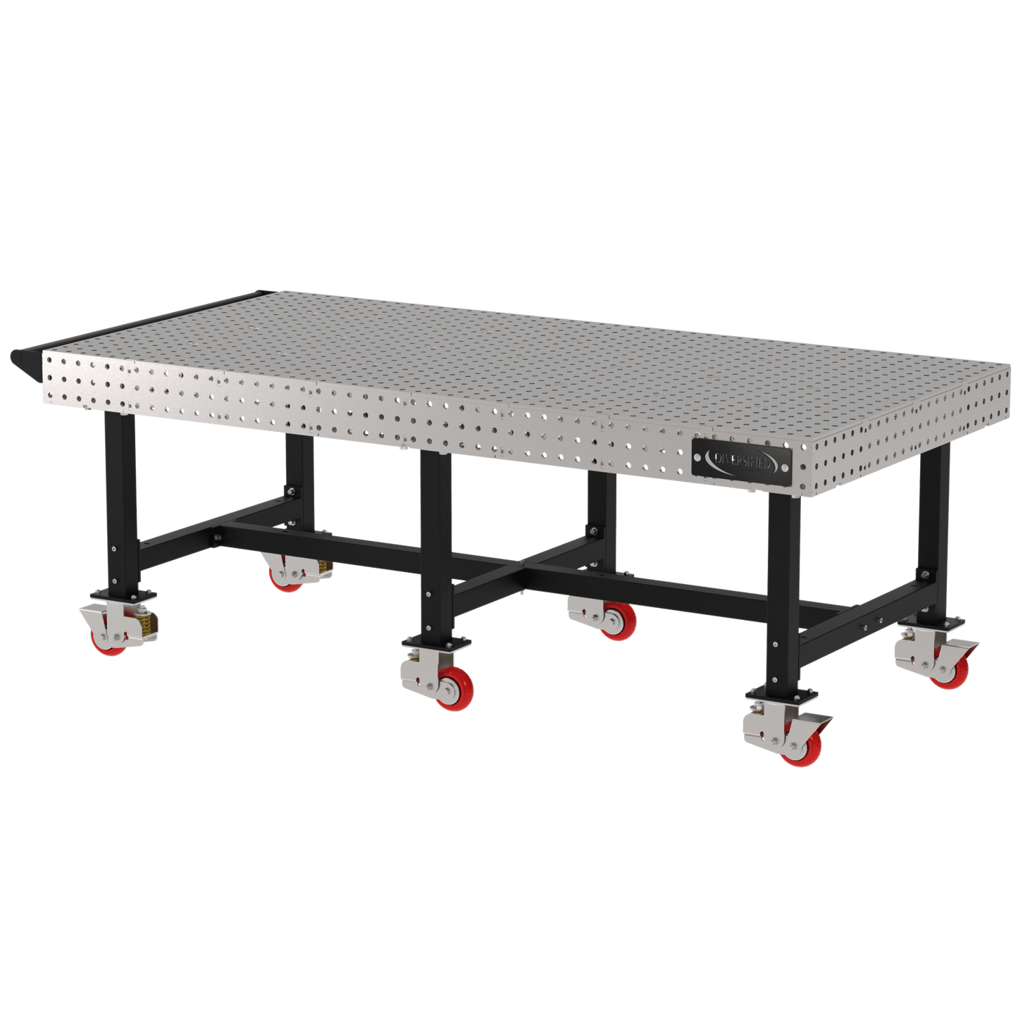 Diversified Woodcrafts Welding Table, Fixed Height, 36"H x 96"L x 48"D, Handle, Casters (DIV - DMW9648HC) - SchoolOutlet