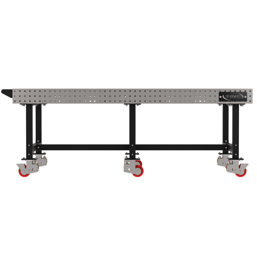 Diversified Woodcrafts Welding Table, Fixed Height, 36"H x 96"L x 48"D, Handle, Casters (DIV - DMW9648HC) - SchoolOutlet