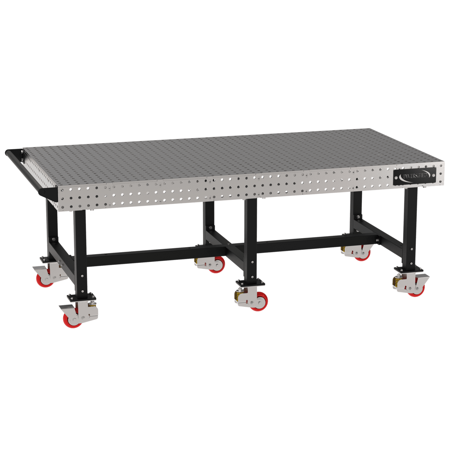 Diversified Woodcrafts Welding Table, Fixed Height, 36"H x 96"L x 48"D, Handle, Casters (DIV - DMW9648HC) - SchoolOutlet