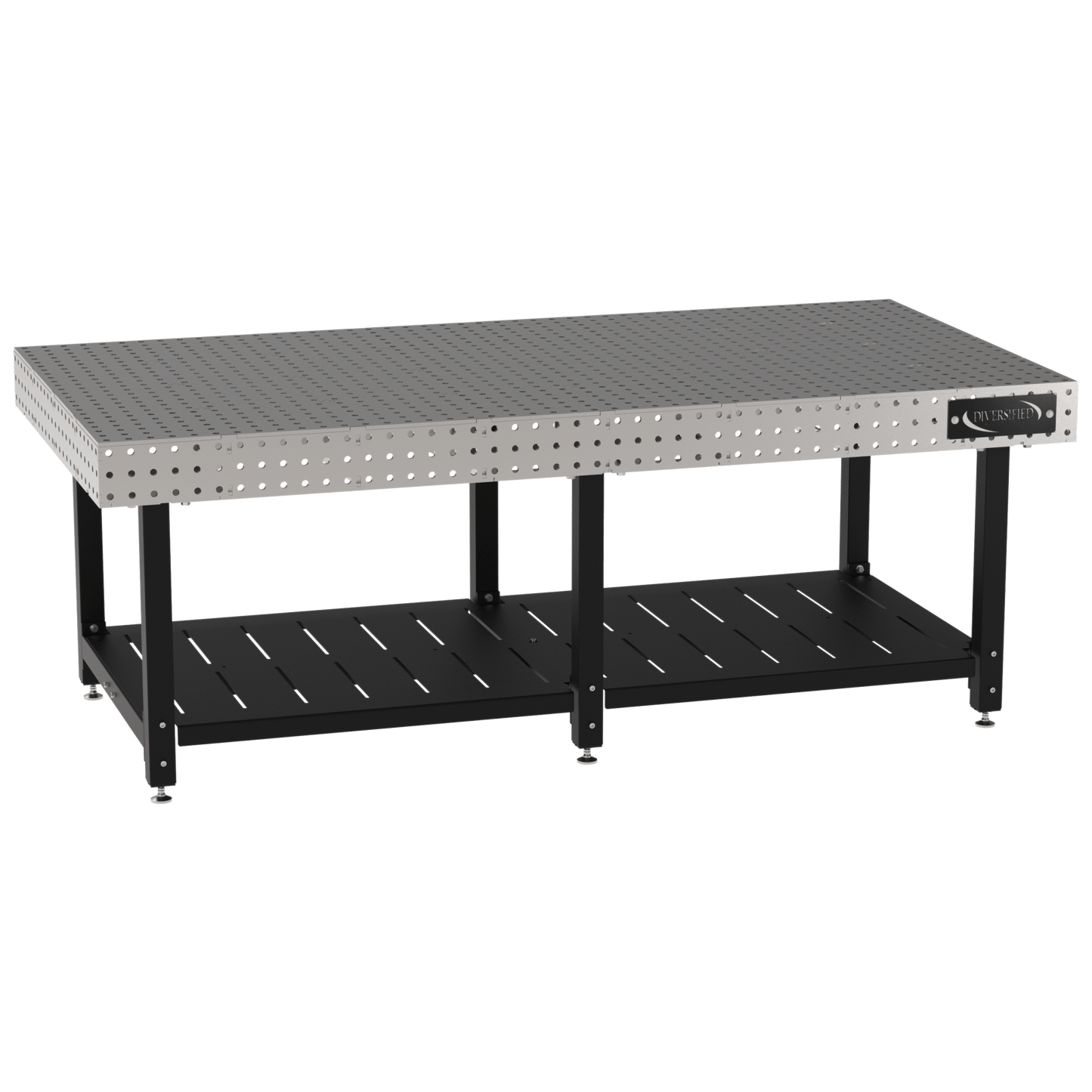 Diversified Woodcrafts Welding Table, Fixed Height, 36"H x 96"L x 48"D, Shelf, Self - Leveling Feet (DIV - DMW9648S) - SchoolOutlet
