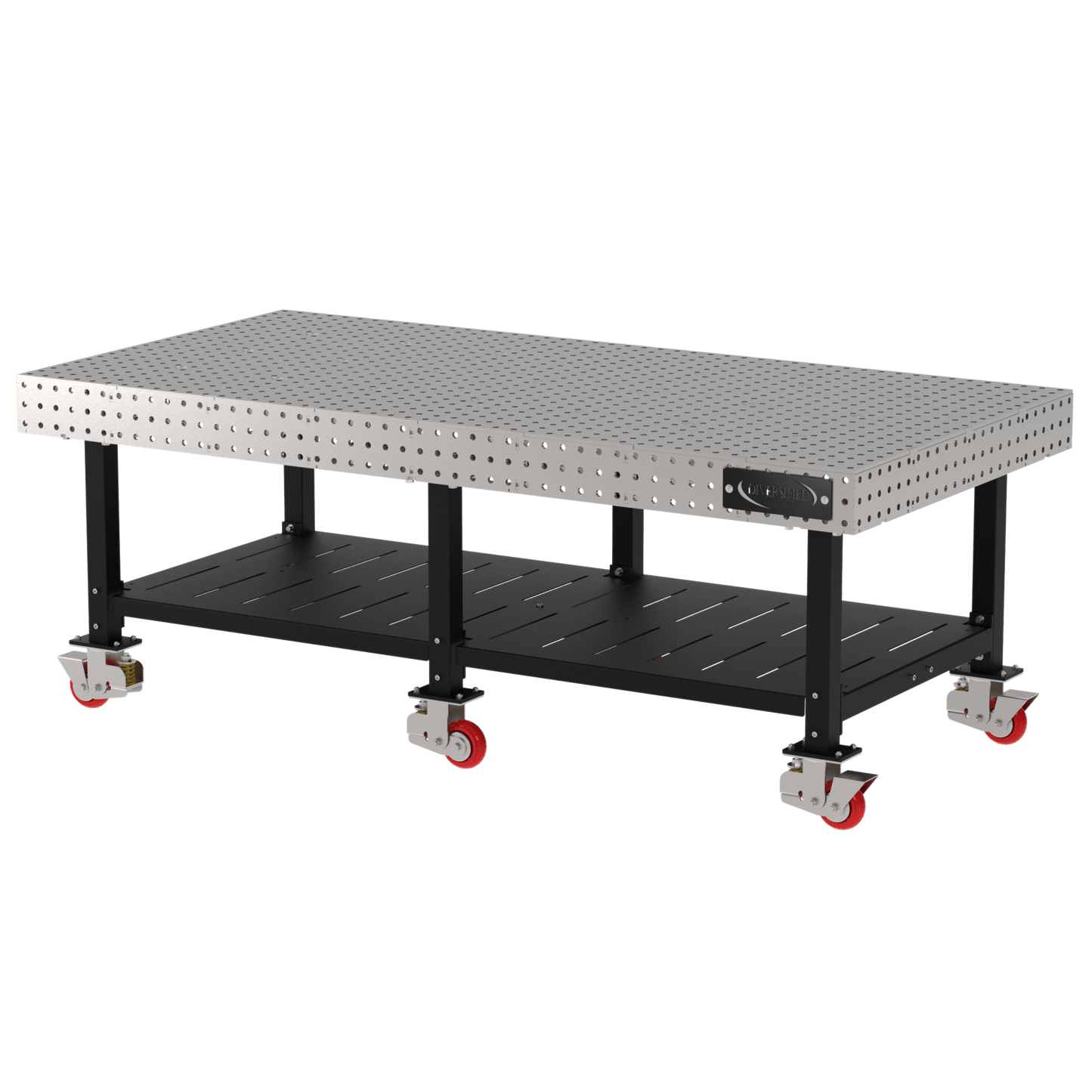 Diversified Woodcrafts Welding Table, Fixed Height, 36"H x 96"L x 48"D, Shelf, Casters (DIV - DMW9648SC) - SchoolOutlet