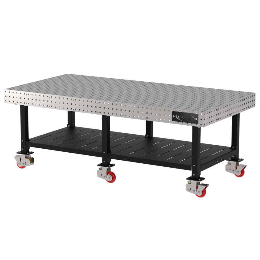 Diversified Woodcrafts Welding Table, Fixed Height, 36"H x 96"L x 48"D, Shelf, Casters (DIV - DMW9648SC) - SchoolOutlet