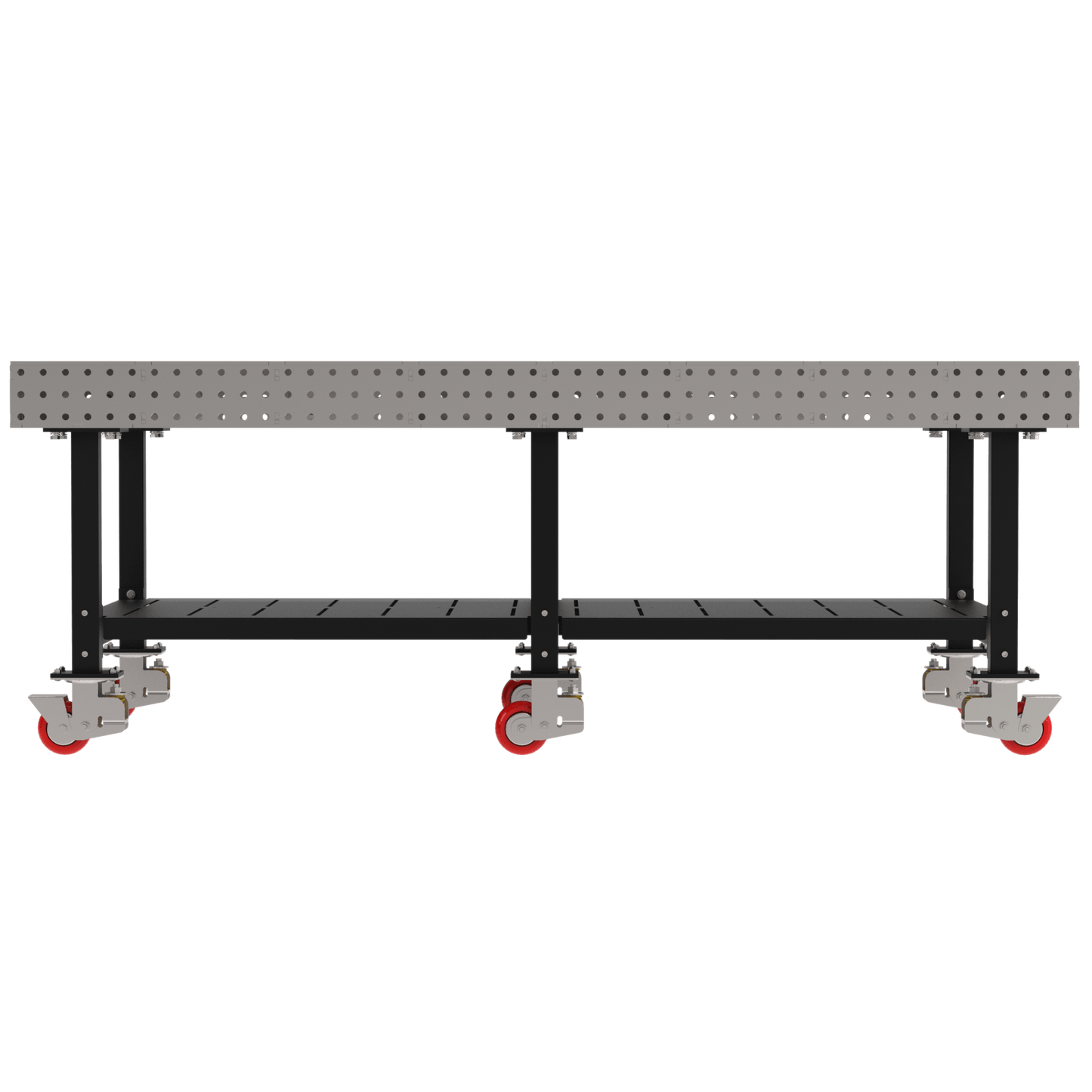 Diversified Woodcrafts Welding Table, Fixed Height, 36"H x 96"L x 48"D, Shelf, Casters (DIV - DMW9648SC) - SchoolOutlet