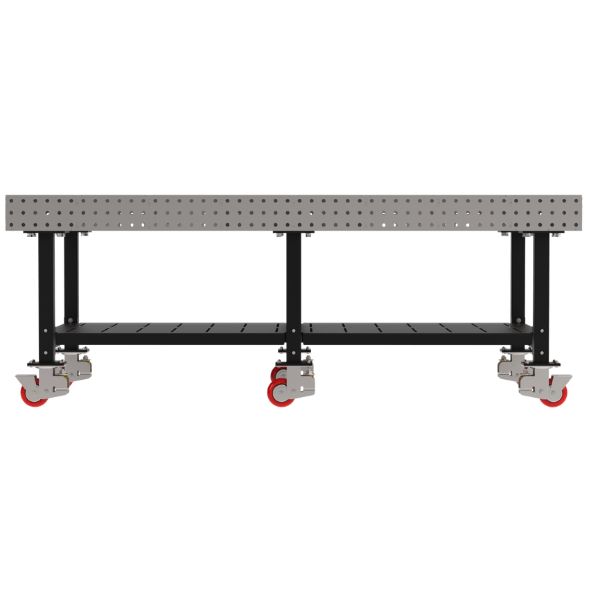 Diversified Woodcrafts Welding Table, Fixed Height, 36"H x 96"L x 48"D, Shelf, Casters (DIV - DMW9648SC) - SchoolOutlet