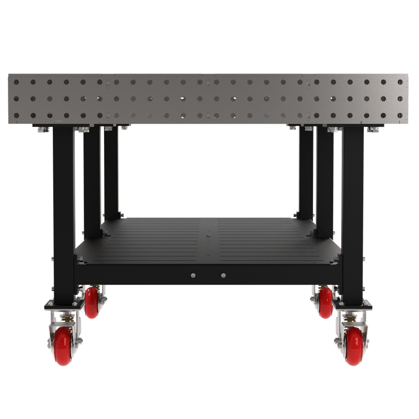 Diversified Woodcrafts Welding Table, Fixed Height, 36"H x 96"L x 48"D, Shelf, Casters (DIV - DMW9648SC) - SchoolOutlet