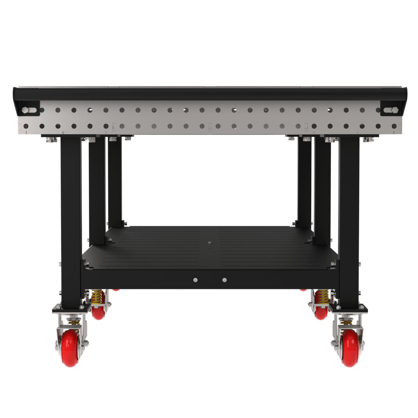 Diversified Woodcrafts Welding Table, Fixed Height, 36"H x 96"L x 48"D, Shelf, Handle, Casters (DIV - DMW9648SHC) - SchoolOutlet