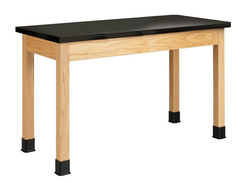 Fuerza School Classroom Science Lab Table 54" W x 30" D Oak Legs Plywood Apron (FZA-SCITBL5430) - SchoolOutlet