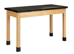 Fuerza School Classroom Science Lab Table 54" W x 30" D Oak Legs Plywood Apron (FZA-SCITBL5430)