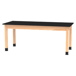 Fuerza School Classroom Science Lab Table 72" W x 30" D Oak Legs Plywood Apron (FZA-SCITBL7230)