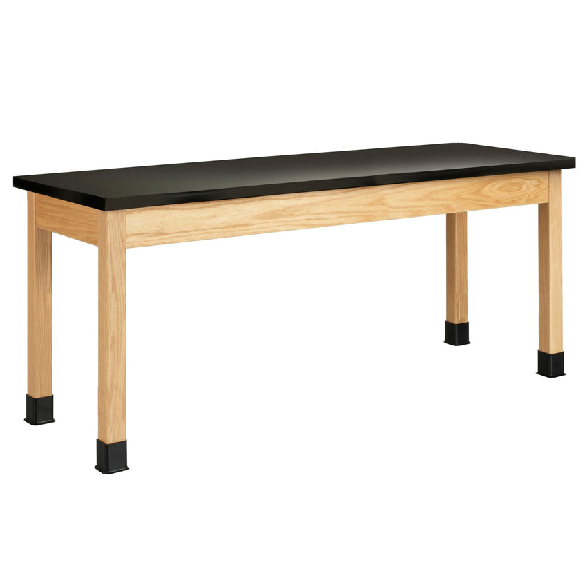 Fuerza School Classroom Science Lab Table 72" W x 24" D Oak Legs Plywood Apron (FZA-SCITBL7224) - SchoolOutlet