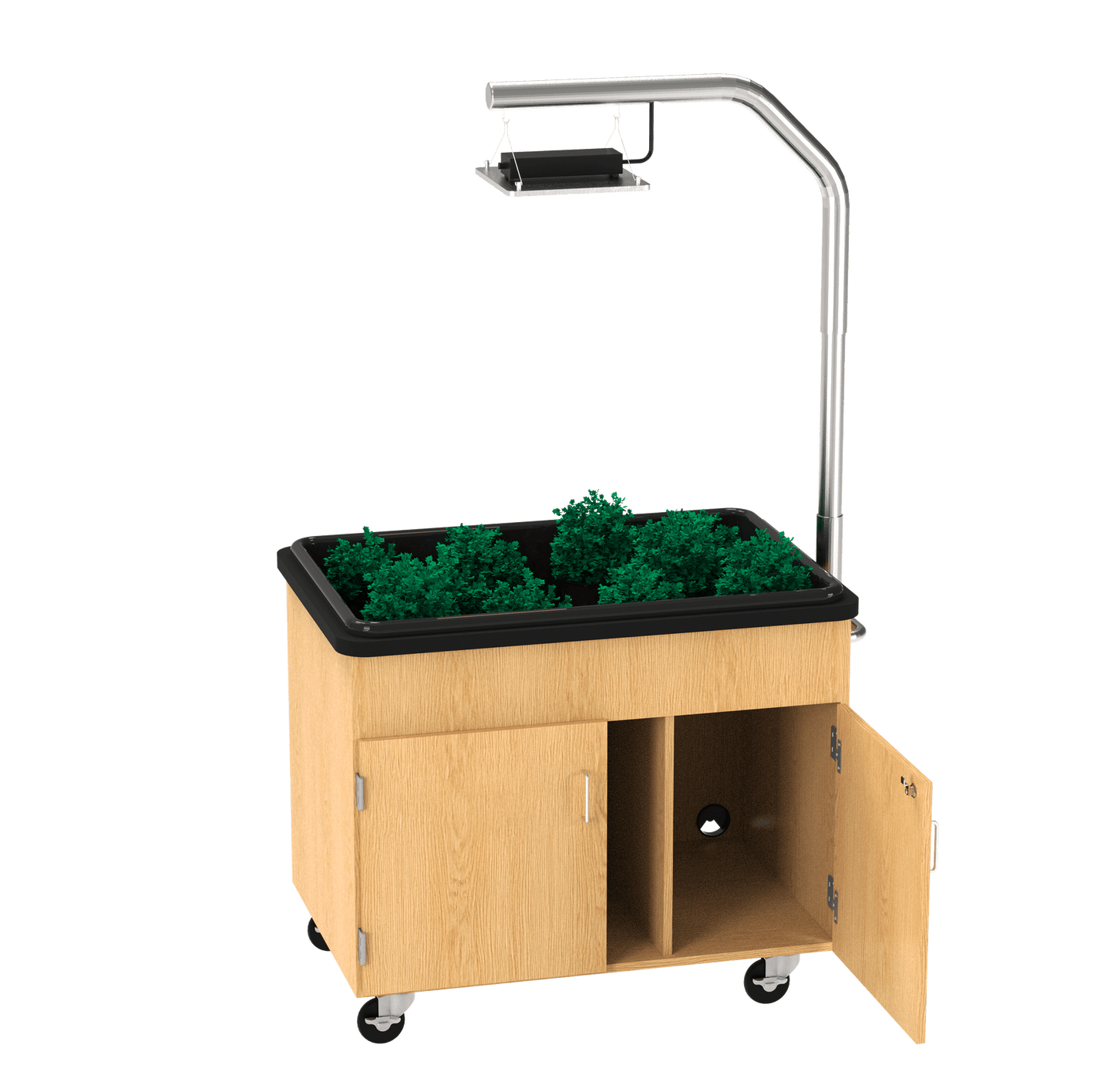 Diversified Woodcrafts Hydroponics Growing System Center - 46" x 29.5" x 76" - High - Performance LED Lighting (DIV - HGCXX) - SchoolOutlet