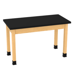Diversified Woodcrafts Plain Apron Table High-Resistance Solid Wood Laboratory Desk 48"W x 24"L x 30"H (DIV-P710482430-LAB)