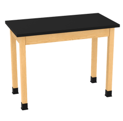 Diversified Woodcrafts Plain Apron Table High-Resistance Solid Wood Laboratory Desk 48"W x 24"L x 36.25"H (DIV-P710482436-LAB)