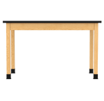 Diversified Woodcrafts Plain Apron Table High - Resistance Solid Wood Laboratory Desk 60