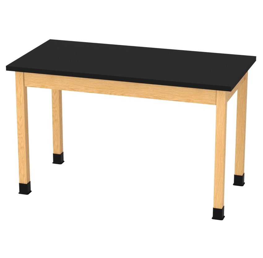 Diversified Woodcrafts Plain Apron Table High - Resistance Solid Wood Laboratory Desk 60"W x 30"L x 36.25"H (DIV - P714603036 - LAB) - SchoolOutlet