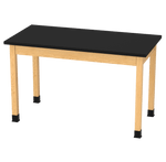 Diversified Woodcrafts Plain Apron Table High - Resistance Solid Wood Laboratory Desk 60