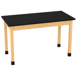 Diversified Woodcrafts Plain Apron Table High-Resistance Solid Wood Laboratory Desk 60"W x 30"L x 36.25"H (DIV-P714603036-LAB)