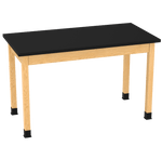 Diversified Woodcrafts Plain Apron Table High - Resistance Solid Wood Laboratory Desk 60