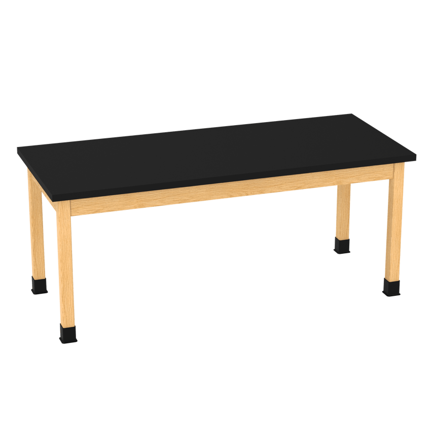 Diversified Woodcrafts Plain Apron Table High - Resistance Solid Wood Laboratory Desk 72"W x 30"L x 30"H (DIV - P7307230 - LAB) - SchoolOutlet
