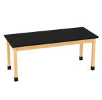 Diversified Woodcrafts Plain Apron Table High - Resistance Solid Wood Laboratory Desk 72