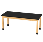 Diversified Woodcrafts Plain Apron Table High - Resistance Solid Wood Laboratory Desk 72