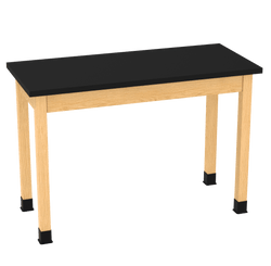 Diversified Woodcrafts Plain Apron Table Heavy-Duty Solid Hardwood Laboratory Station 54"W x 24"L x 36.25"H (DIV-P720542436-LAB)