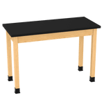 Diversified Woodcrafts Plain Apron Table Heavy - Duty Solid Hardwood Laboratory Station 54