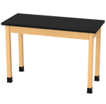 Diversified Woodcrafts Plain Apron Table Heavy - Duty Solid Hardwood Laboratory Station 54