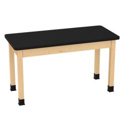 Diversified Woodcrafts Plain Apron Table Heavy-Duty Solid Hardwood Laboratory Station 54"W x 24"L x 30"H (DIV-P720542430-LAB)