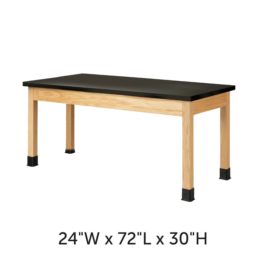Diversified Woodcrafts Plain Apron Table High-Resistance Solid Wood Laboratory Desk 72"W x 24"L x 30"H (DIV-P7602436-LAB) - SchoolOutlet
