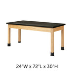 Diversified Woodcrafts Plain Apron Table High-Resistance Solid Wood Laboratory Desk 72