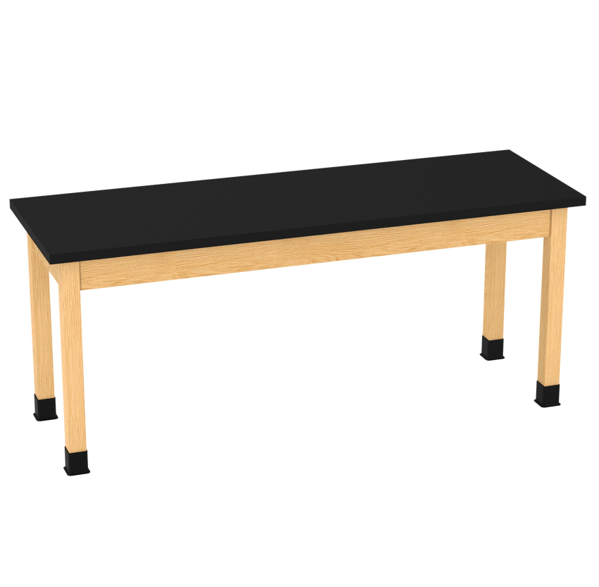 Diversified Woodcrafts Plain Apron Table High - Resistance Solid Wood Laboratory Desk 72"W x 24"L x 30"H (DIV - P7602436 - LAB) - SchoolOutlet