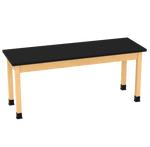Diversified Woodcrafts Plain Apron Table High - Resistance Solid Wood Laboratory Desk 72