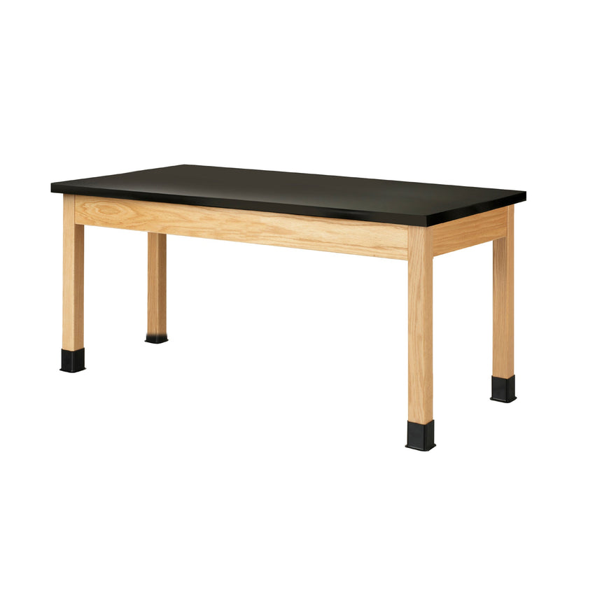 Diversified Woodcrafts Plain Apron Table High-Resistance Solid Wood Laboratory Desk 72"W x 24"L x 30"H (DIV-P7602436-LAB) - SchoolOutlet
