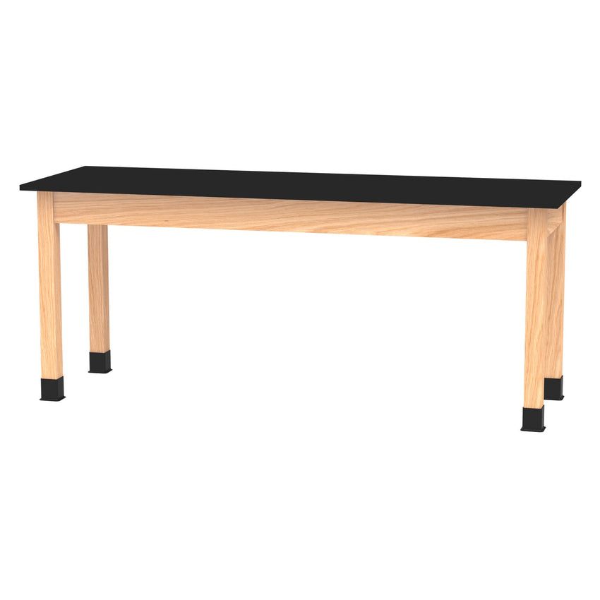 Diversified Woodcrafts Science Table - Plain Apron - 72" W x 24" D - Solid Wood Frame and Adjustable Glides - SchoolOutlet