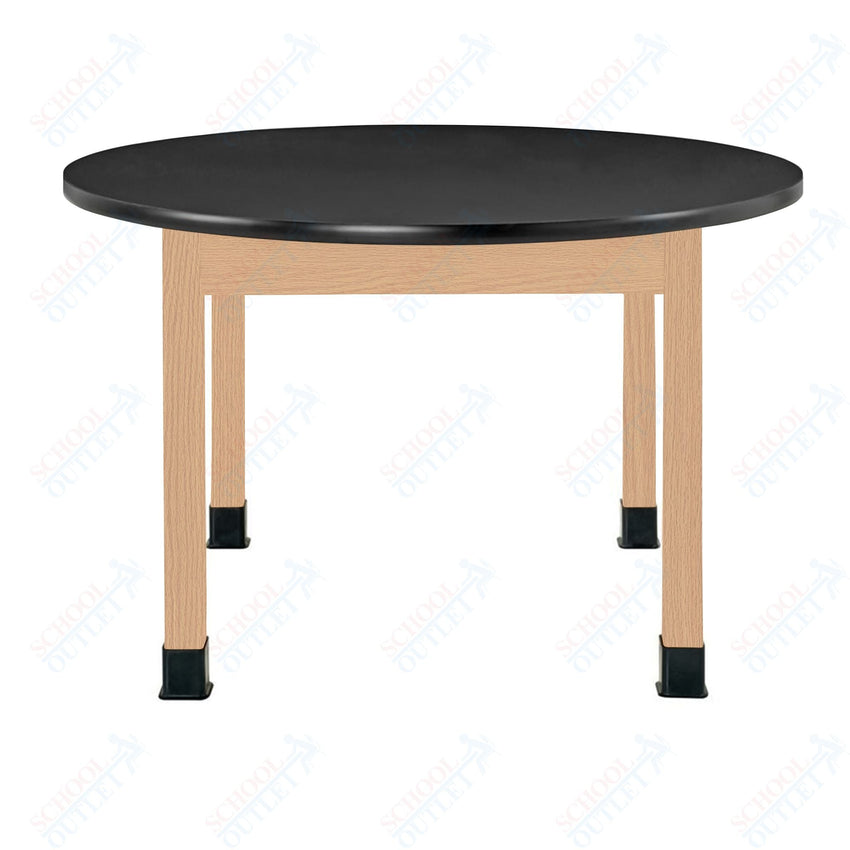 Diversified Woodcrafts Science Table - Plain Apron - Round 48" Diameter - Solid Wood Frame and Adjustable Glides - SchoolOutlet
