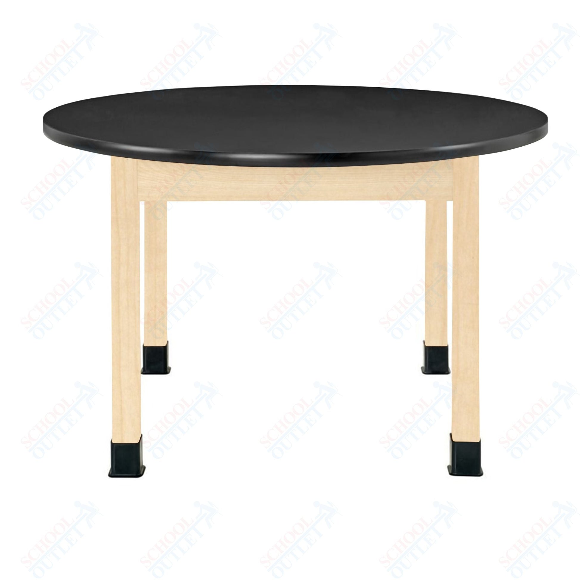 Diversified Woodcrafts Science Table - Plain Apron - Round 48" Diameter - Solid Wood Frame and Adjustable Glides - SchoolOutlet