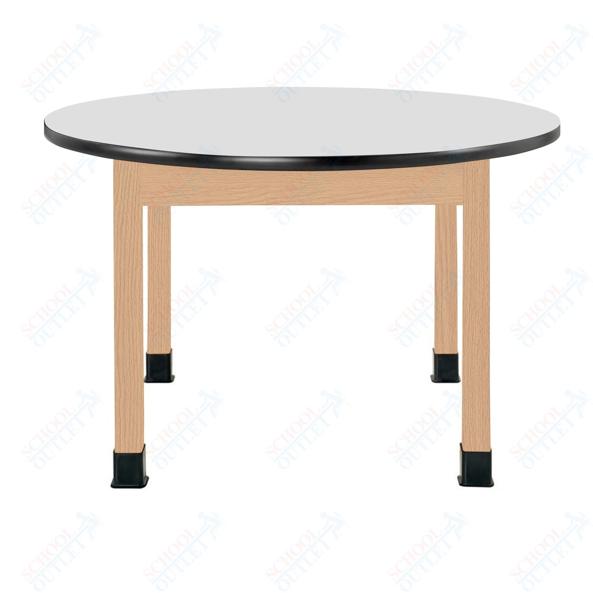 Diversified Woodcrafts Science Table - Plain Apron - Round 48" Diameter - Solid Wood Frame and Adjustable Glides - SchoolOutlet