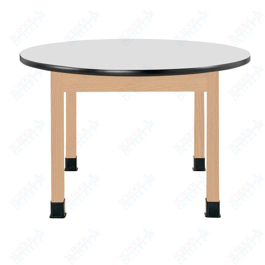Diversified Woodcrafts Science Table - Plain Apron - Round 48" Diameter - Solid Wood Frame and Adjustable Glides - SchoolOutlet