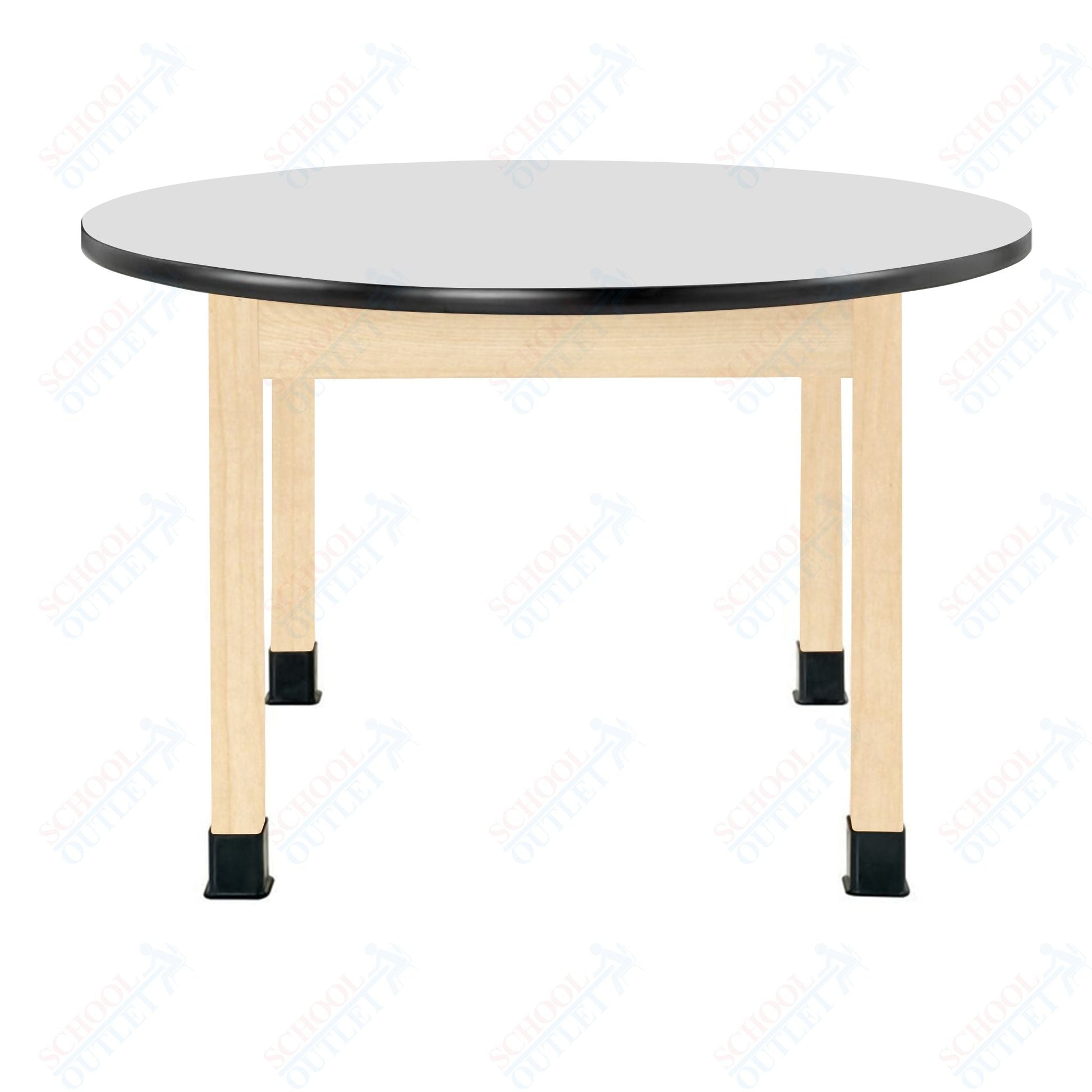 Diversified Woodcrafts Science Table - Plain Apron - Round 48" Diameter - Solid Wood Frame and Adjustable Glides - SchoolOutlet
