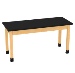 Diversified Woodcrafts Plain Apron Table High-Resistance Solid Wood Laboratory Desk 60"W x 24"L x 30"H (DIV-P7602430-LAB)